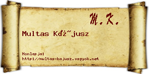 Multas Kájusz névjegykártya